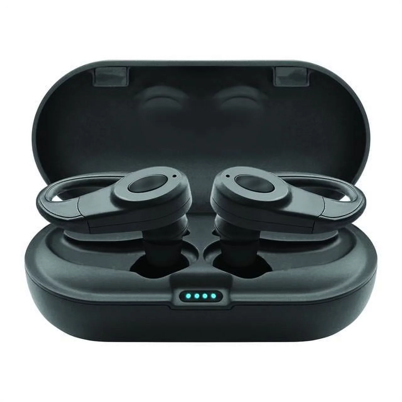 Sentry BT998 True Wireless Earhooks Earbuds with Portable Charging Case, Black