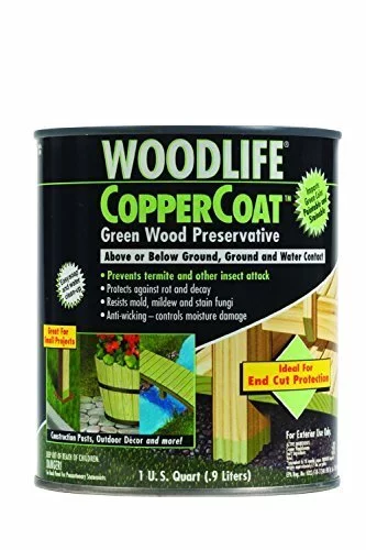 Rust-Oleum 1904A Wolman Woodlife CopperCoat Green Wood Preservative-Below Ground, Quart