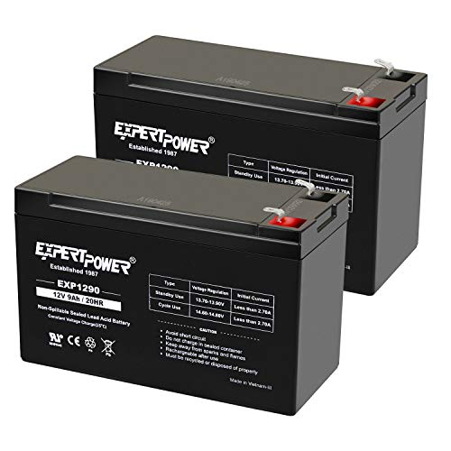 ExpertPower 12v 9ah Sealed Lead Acid Battery with F2 Terminals (.250