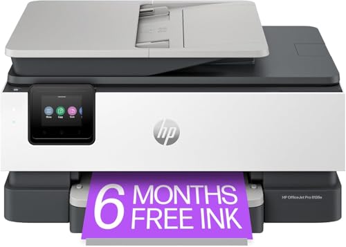 HP OfficeJet Pro 8139e Wireless All-in-One Color Inkjet Printer, Print, scan, Copy, fax, ADF, Duplex Printing Best-for-Home Office, 1 Year Instant Ink Trial Included