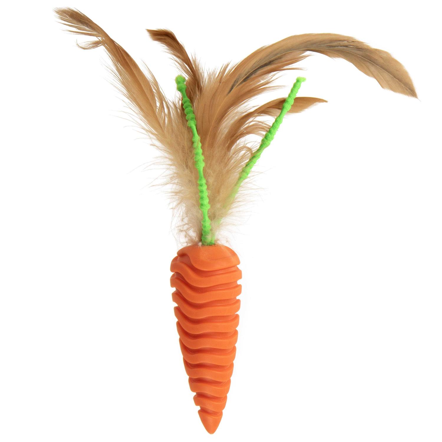 SmartyKat Clean Up Carrot Cat Grooming Toy - Pet Supplies online store