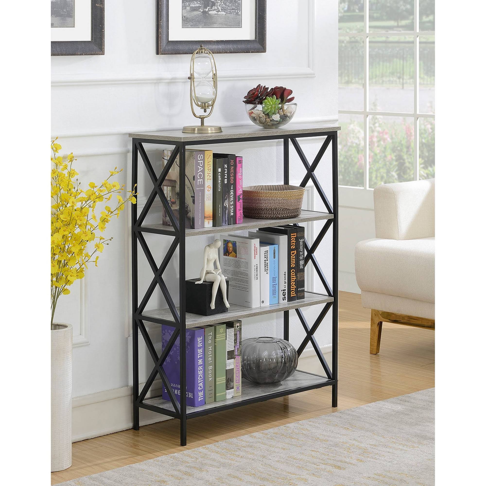 42x22 Tucson 4 Tier Bookcase Faux Birch - Breighton Home