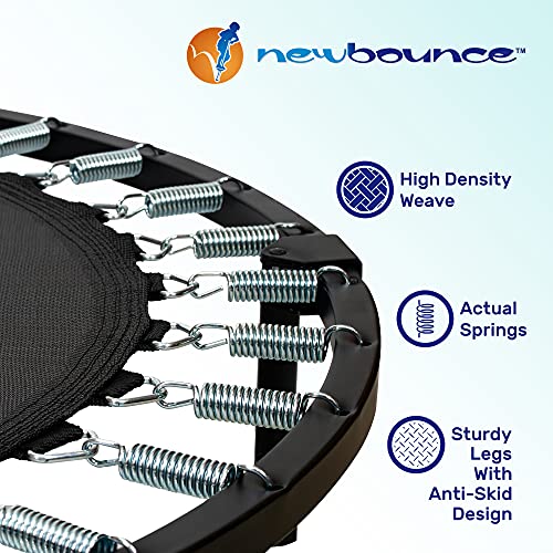 New-Bounce Mini Trampoline - Foldable Trampoline for Children and Adults - Fitness Rebounder Trampoline - Holds Up to 150-220 Lbs