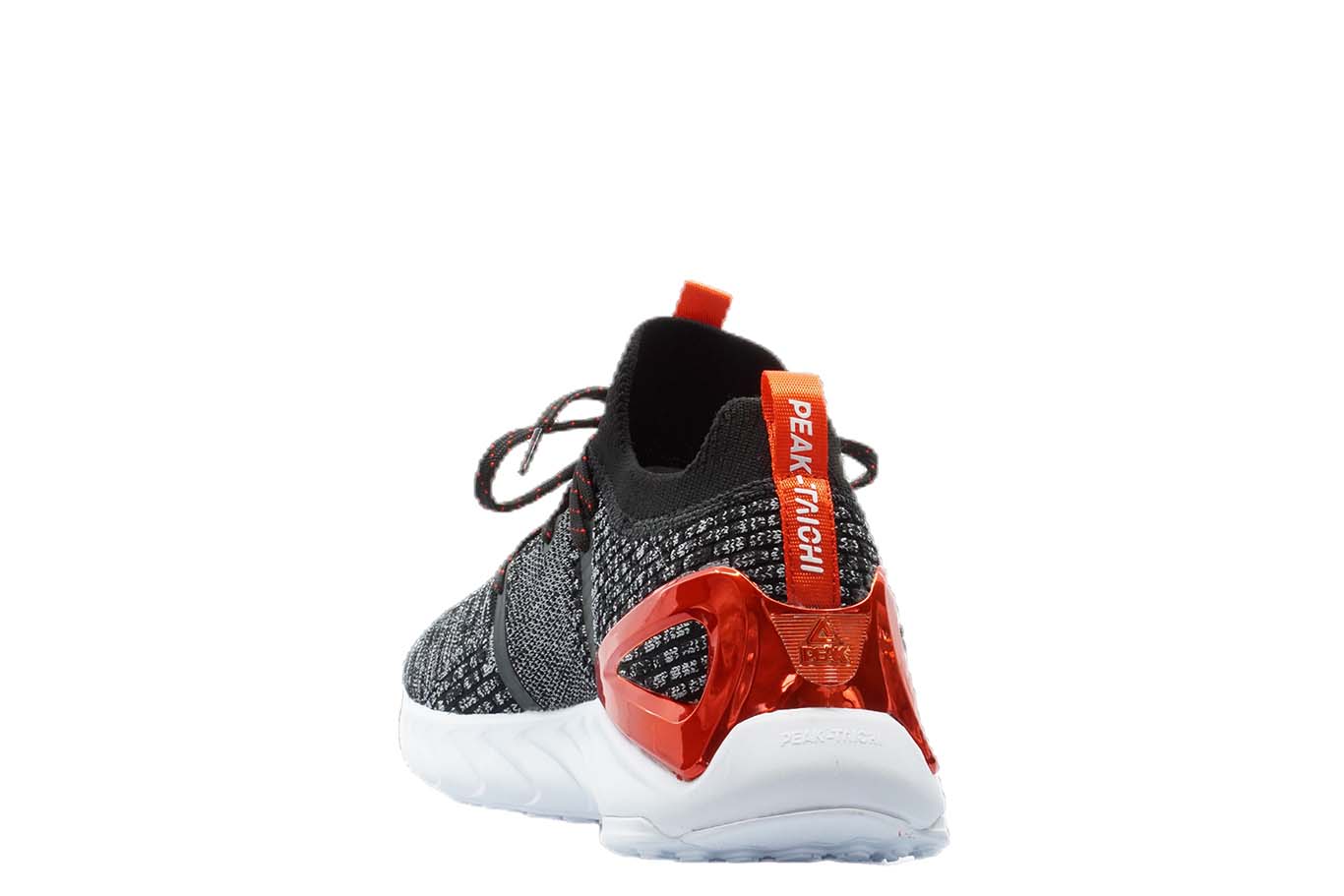 [E92577] Mens Peak Taichi 1.0 Plus Black Melange Grey Running Shoes - 7