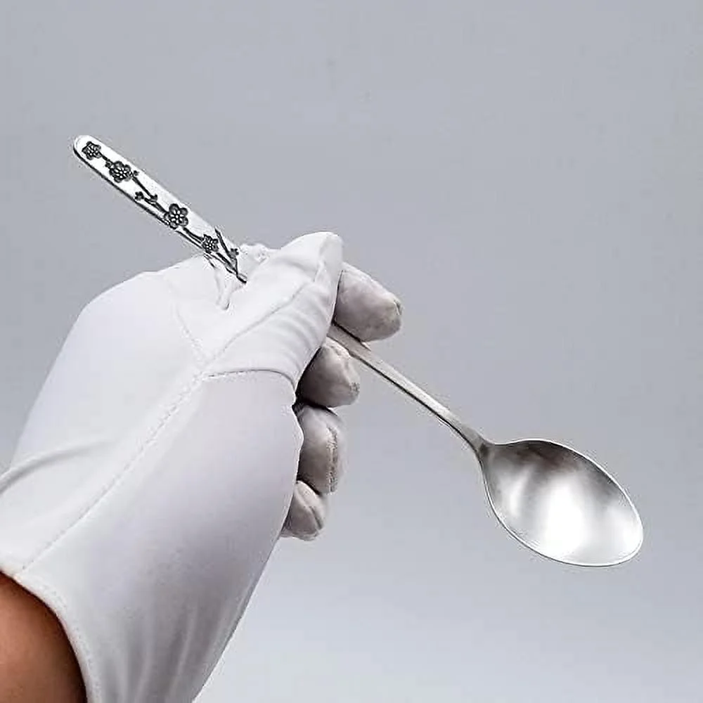999 Pure Sterling Silver Rice Spoon Dessert Spoon Stirring Spoon Silver Tableware