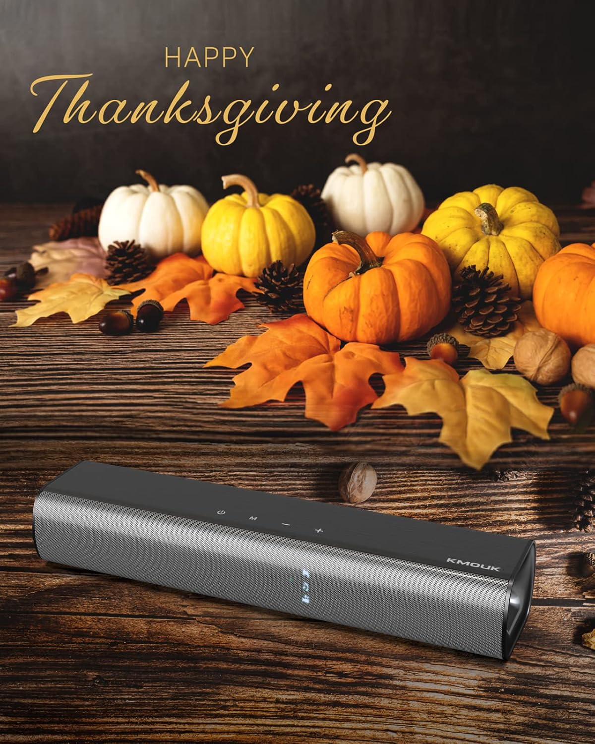 Soundbar, KMOUK Sound Bar for Small TV, Bluetooth 5.0, Mini Sound bar for PC/Home Theater, 2.0 Channel, 3 Equalizer Mode Audio, Optical/Aux/RCA Connection, Wired Gaming Speaker with 3D Surround Sound