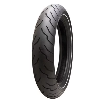 Dunlop American Elite Front Motorcycle Tire MT90B-16 (72H) Narrow White Wall for Harley-Davidson Road King FLHR (ABS) 2008