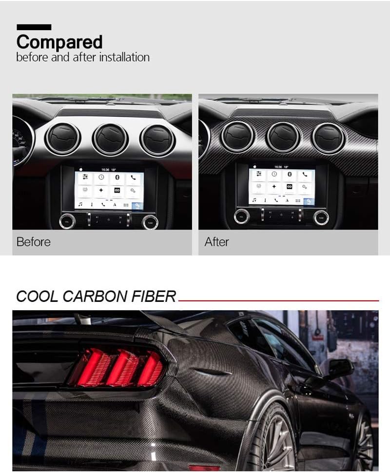 GZXinWei Carbon Fiber Dashboard Instrument Panel Car Sticker and Decals Trim Cover