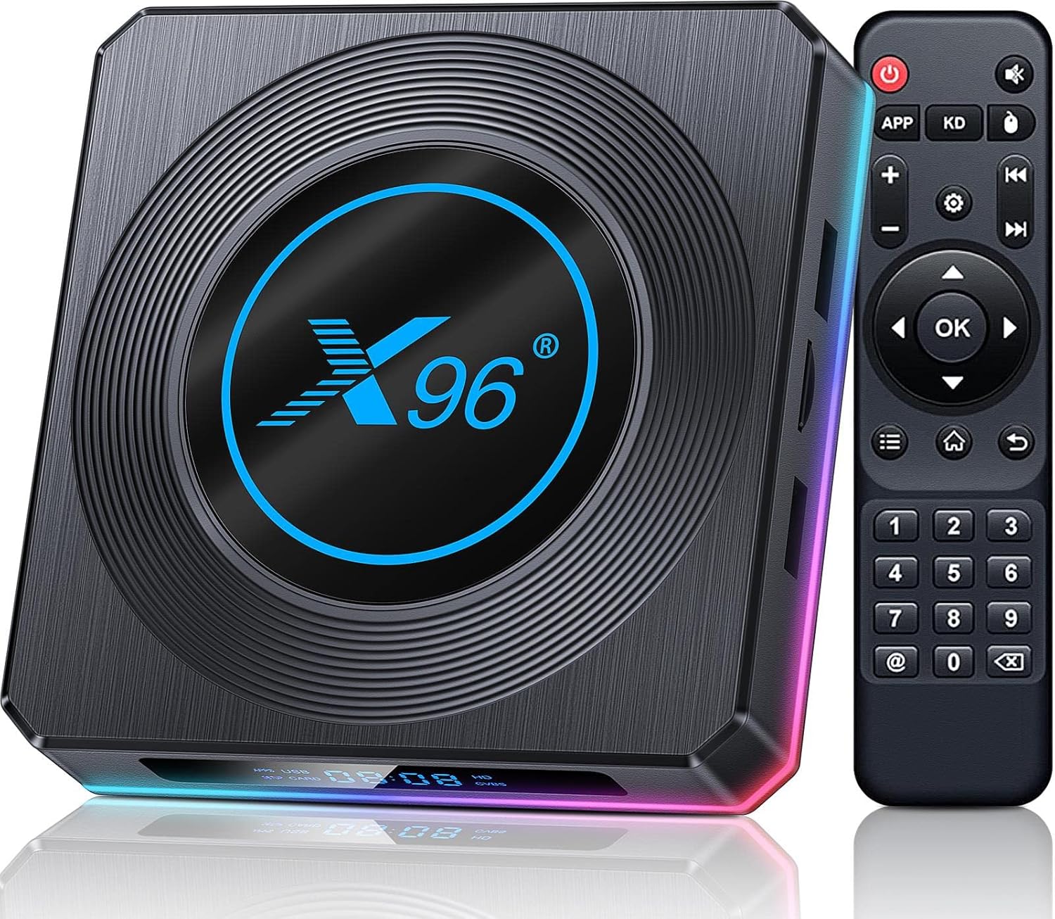 Android TV Box 11.0 4GB 64GB, Android Box Amlogic S905X4 Support Ethernet 1000M LAN 2.4G 5.8G WiFi Bluetooth 4.2 with 8K/6K/3D TV Box