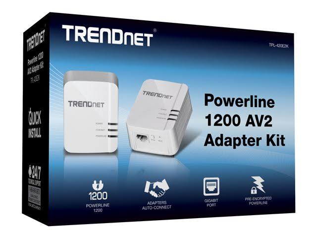 TRENDnet TPL-420E2K Bridge - 1.2 Gbps - Gigabit Ethernet