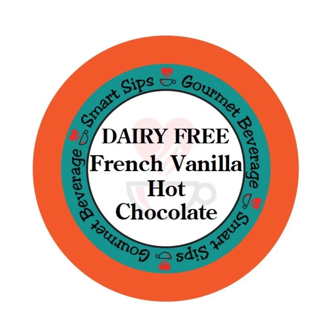 DAIRY-FREE | French Vanilla Hot Chocolate, Single-Serve Gourmet Lactose-Free Hot Cocoa Pods for Keurig K-cup Brewers