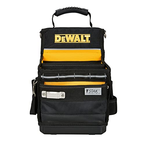 DEWALT Tool Bag, Easy Access Small Tool Pouch with Hard Bottom and Carrying Strap (DWST17624)