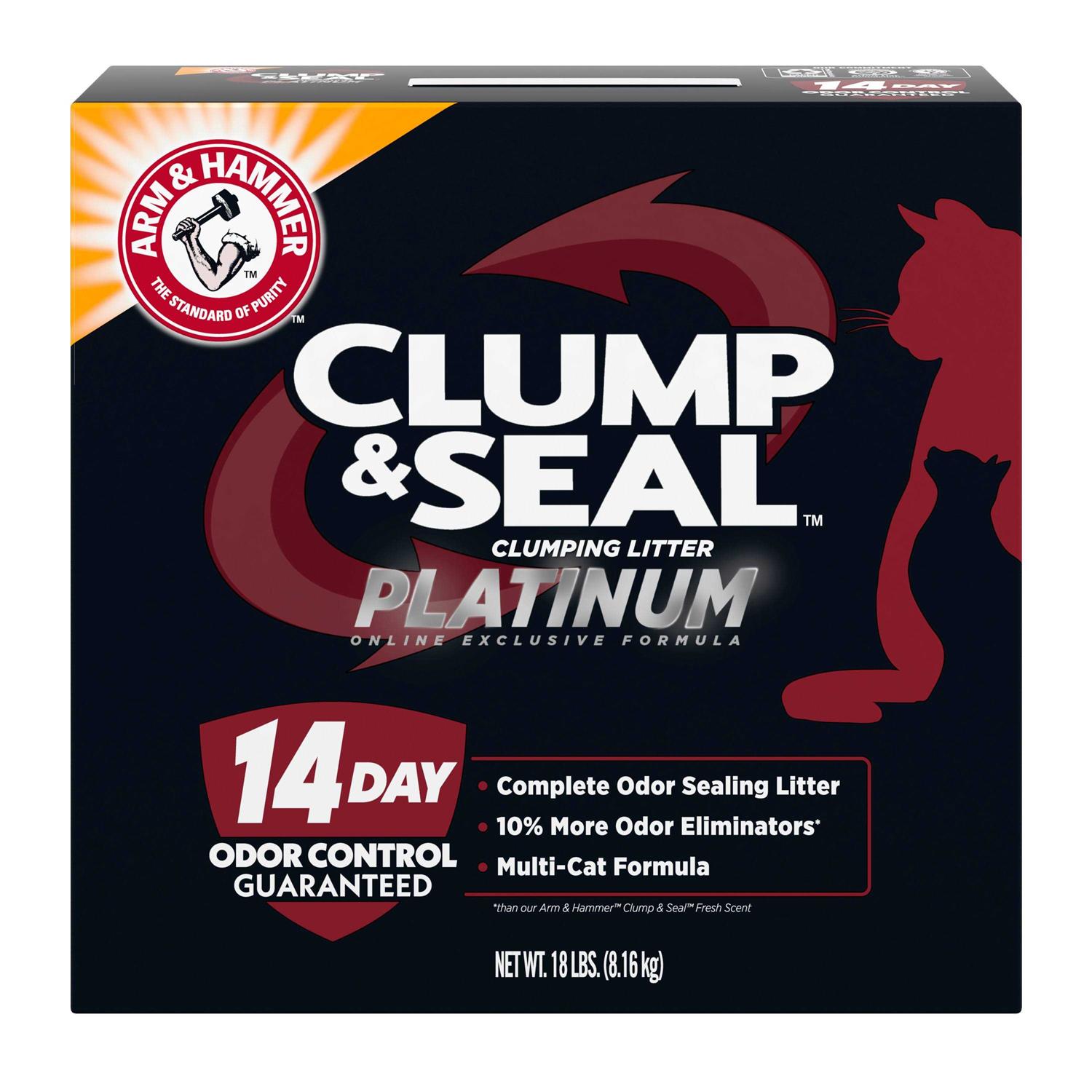 Arm & Hammer Clump & Seal Platinum Multi-Cat Complete Odor Sealing Clumping Cat Litter - Pet Supplies online store