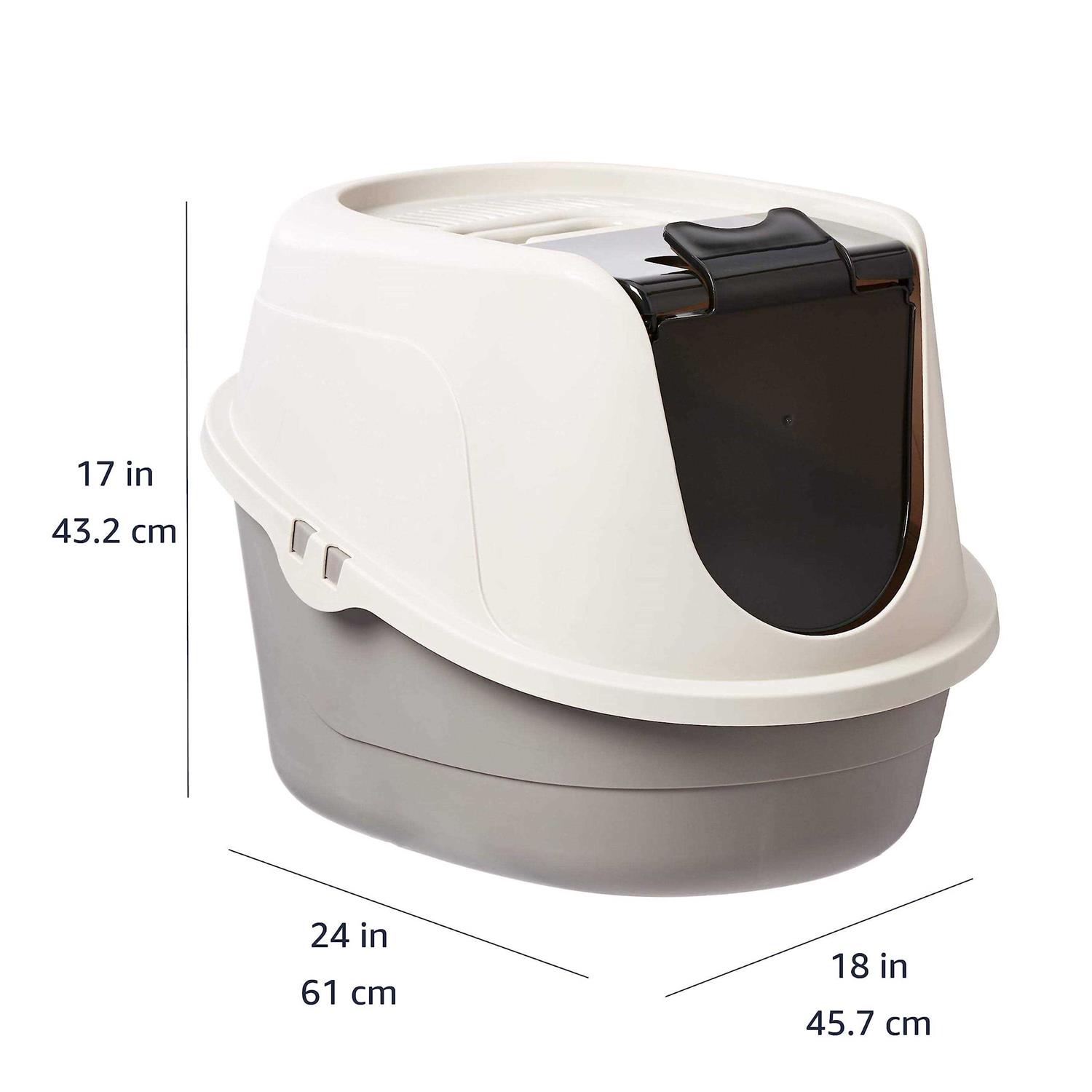 Amazon Basics No-Mess Hooded Cat Litter Box - Pet Supplies online store