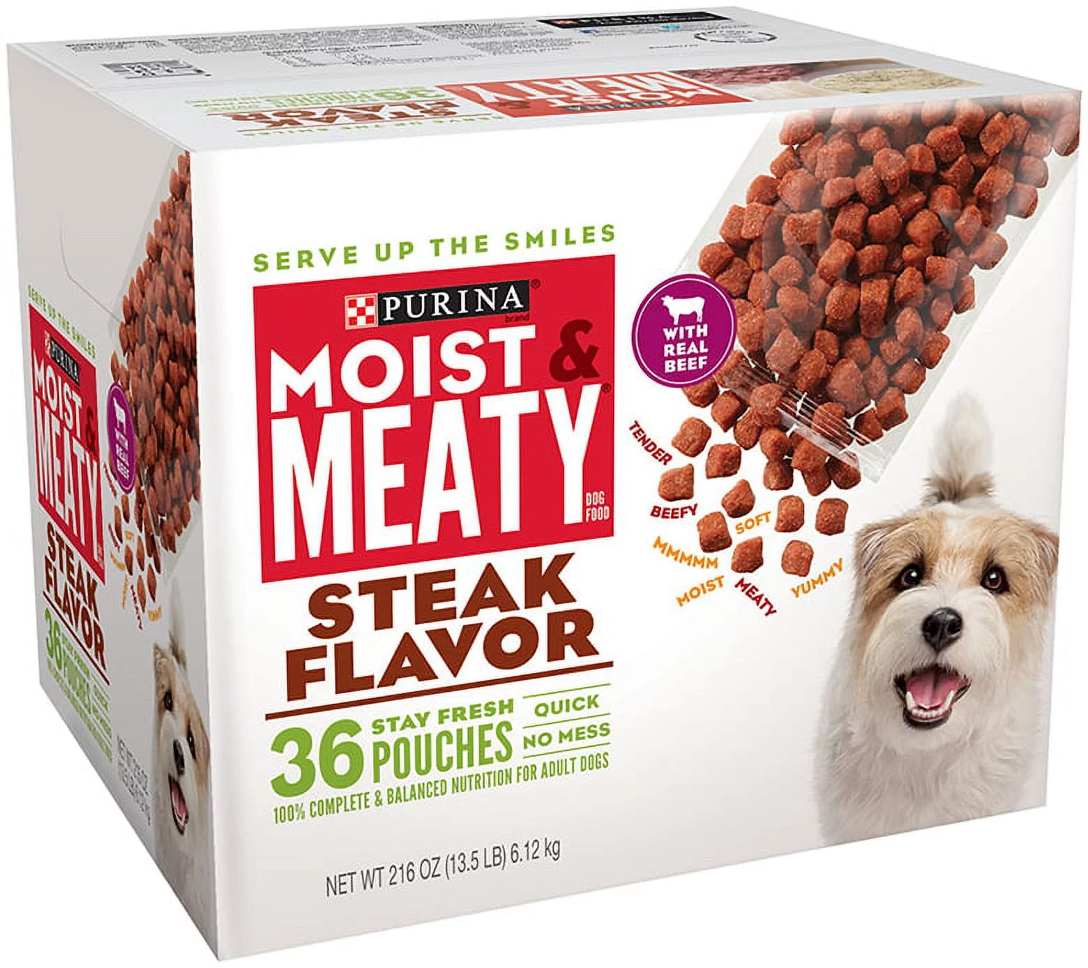 Purina Moist & Meaty Steak Flavor Dog Food