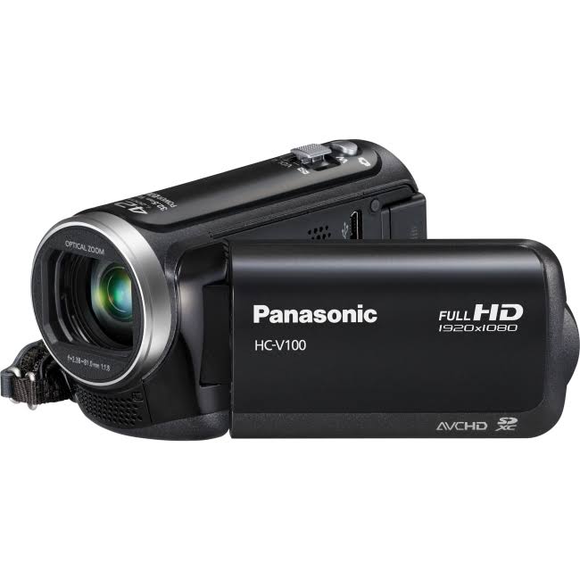 Panasonic Hc-v100 Digital Camcorder - 2.7x22 LCD - Mos - Full HD - Black