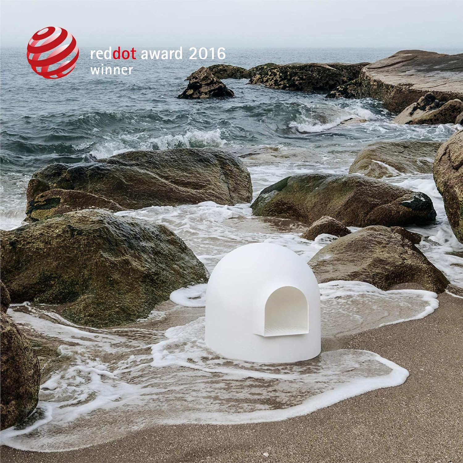 pidan Igloo Cat Litter Box Dome Litter Box Extra Large Igloo Litter Box Dog Proof Kitty Litter Box Furniture with Modern Minimalist Design, Litter Box Furniture Dot Design Award 2016