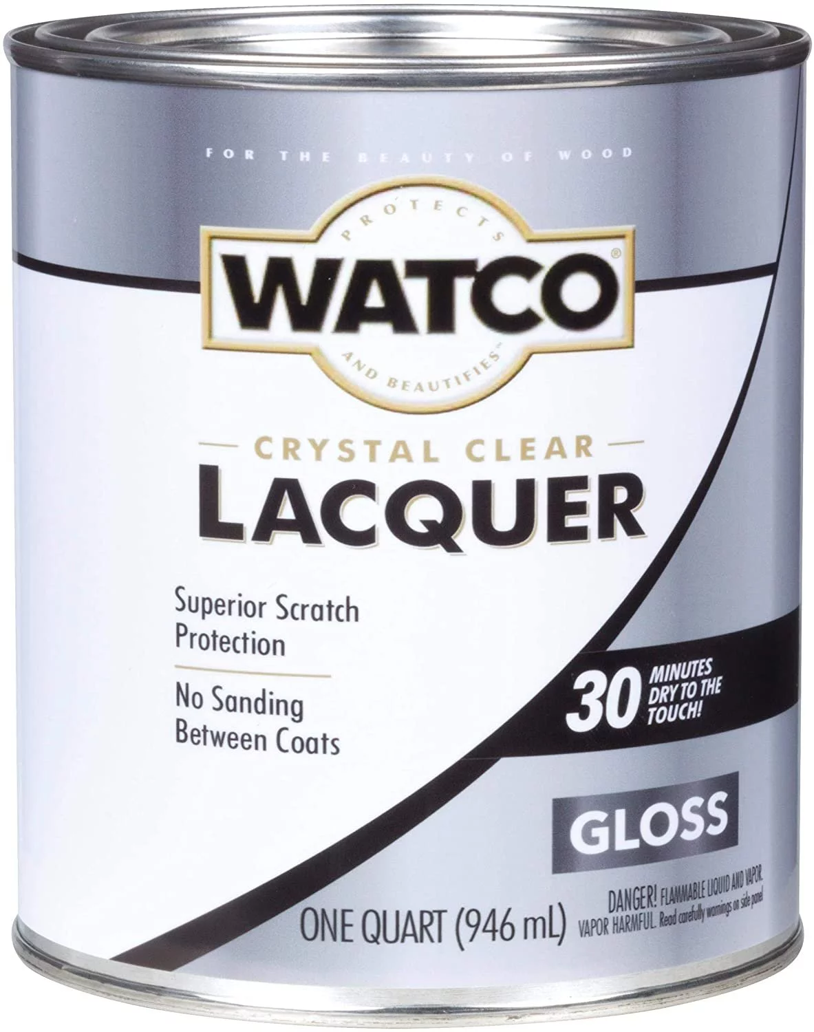 Watco 63041 Lacquer Clear Wood Finish, Quart, Clear Gloss New Version