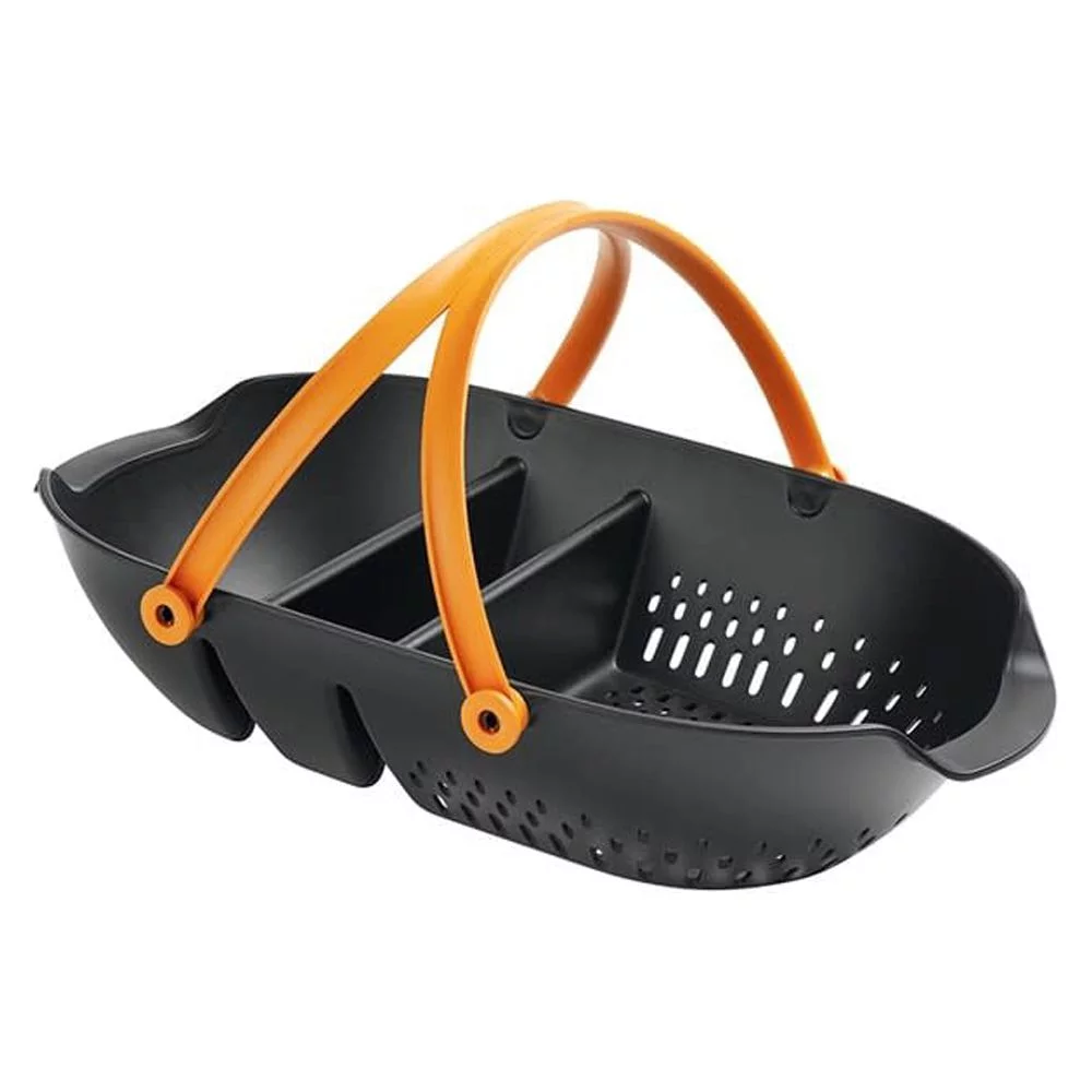 Fiskars Garden Harvest Basket for Flowers and Vegetables, Durable Plastic, Black