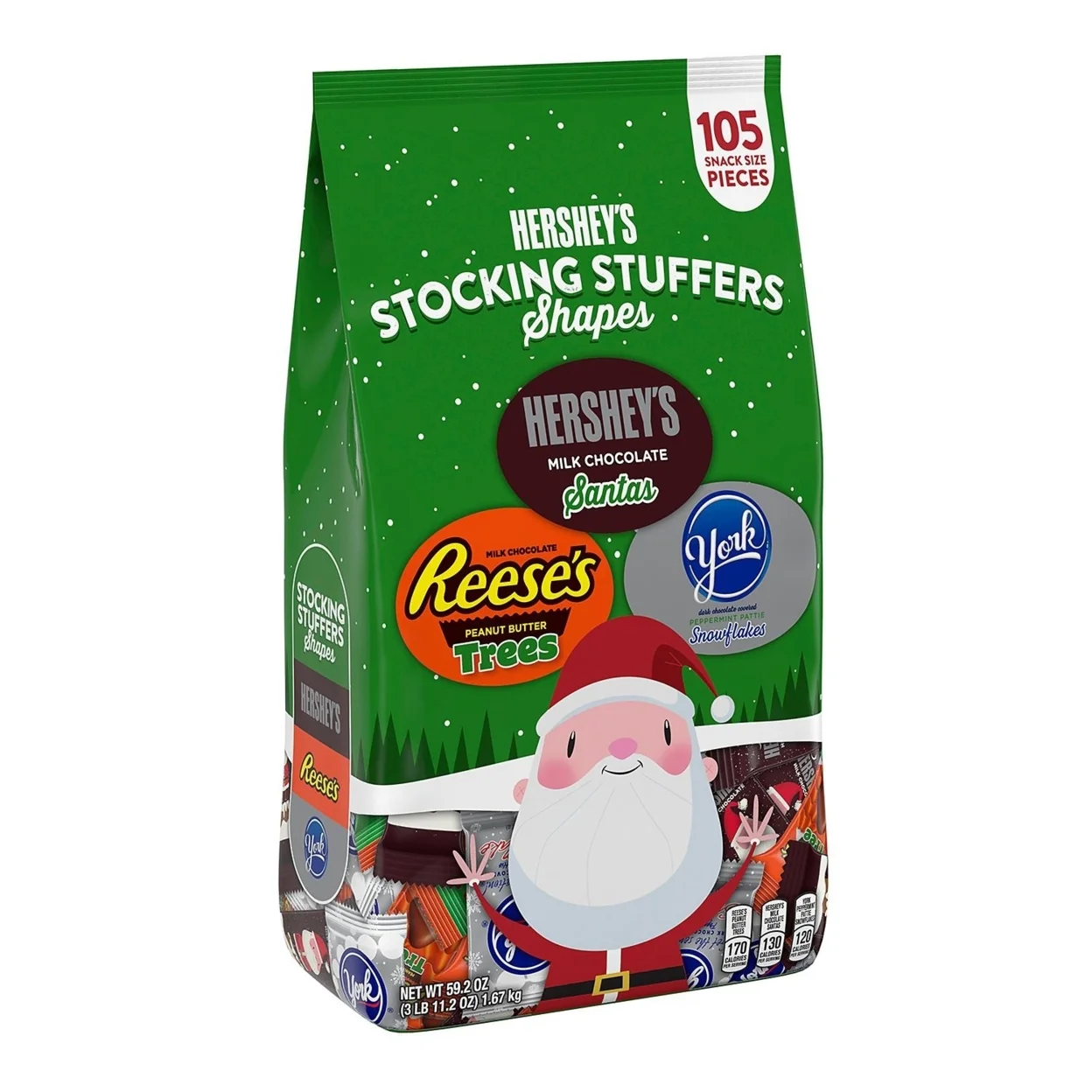 Hershey's Holiday Stocking Stuffer Shapes Chocolate Assortment (59.2 oz.)
