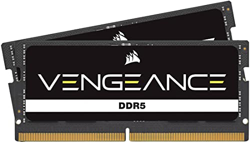 CORSAIR Vengeance SODIMM DDR5 RAM 16GB (1x16GB) 4800MHz CL40 Intel XMP iCUE Compatible Computer Memory - Black (CMSX16GX5M1A4800C40)