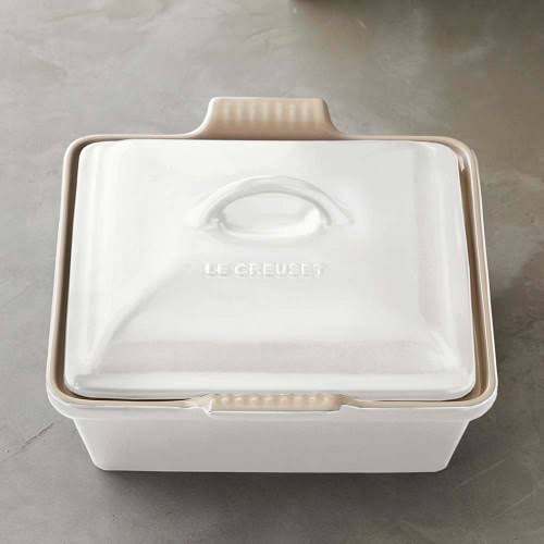 Le Creuset Stoneware Shallow Square Covered Baker, Agave | Williams Sonoma