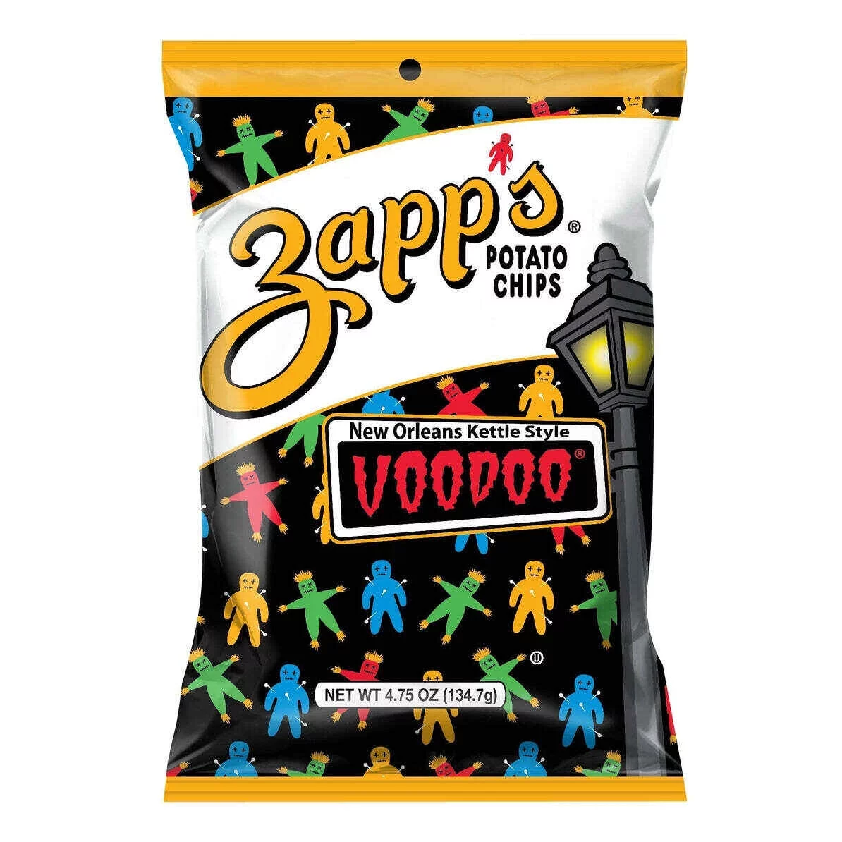 Zapp's Kettle Style Potato Chips - Voodoo Flavor - 5 Oz. (8 Bags)
