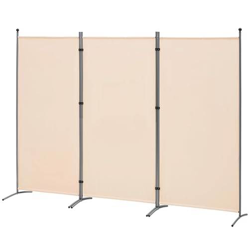 Spurgehom 3 Panel Room Divider Folding Partition Privacy Screens, Freestanding Fabric Room Panel Portable Room Partition Wall Dividers for Home Office Restaurant, 102
