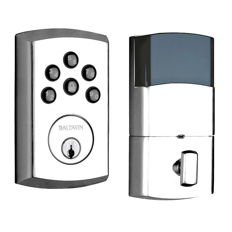 Baldwin 8285.AC3 Soho Electronic Keypad Single Cylinder Deadbolt with Z-Wave Technology - Polished Chrome