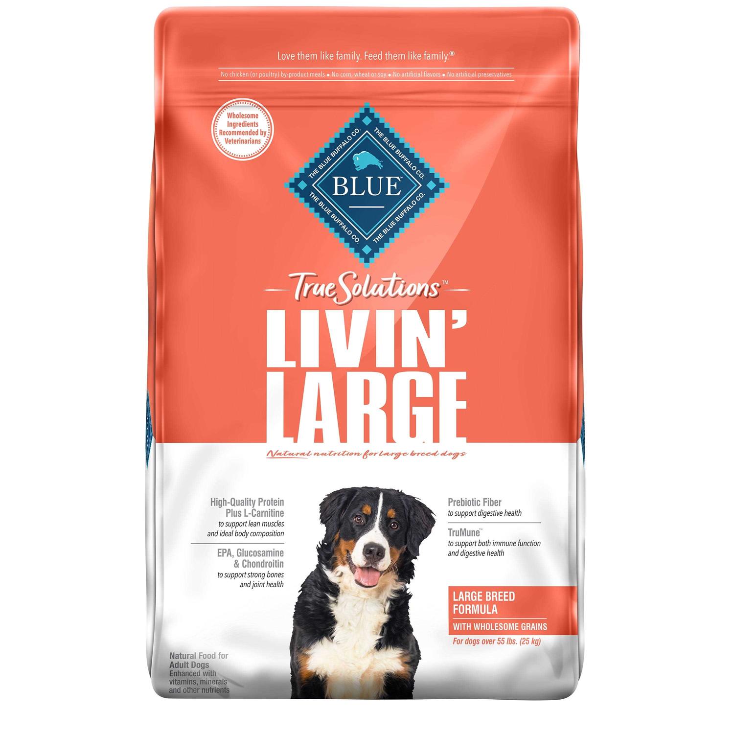 Blue Buffalo True Solutions Livin Large Natural Large Breed Adult Dry Dog Food - Pet Supplies online store
