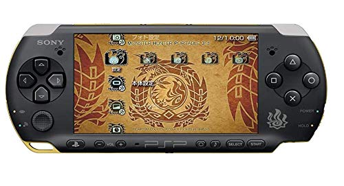 Sony PSP Slim and Lite 3000 Series Handheld Gaming Console with 2 Batteries and Memory Card (Renewed) (Monster Hunter)