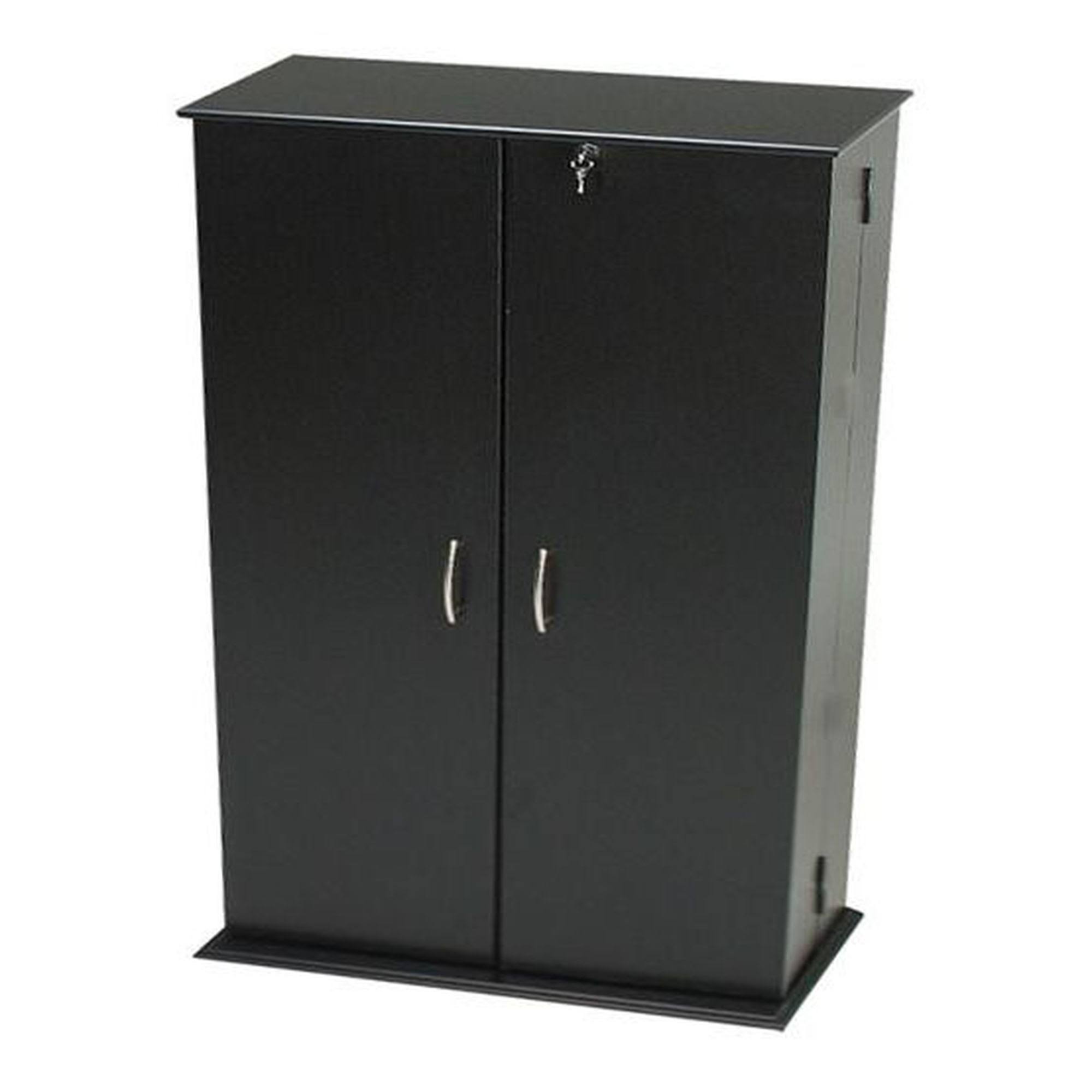 Prepac Locking Media Storage Cabinet, Black