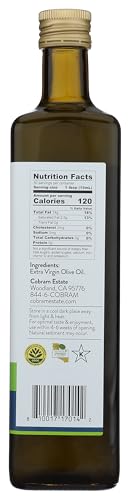 Cobram Estate Mild 100% California Extra Virgin Olive Oil, First Cold Pressed, Non-GMO, Keto Friendly, High in Antioxidants, Sweet & Mellow, 750ml Bottle (California Mild, 750 ml (Pack of 1))