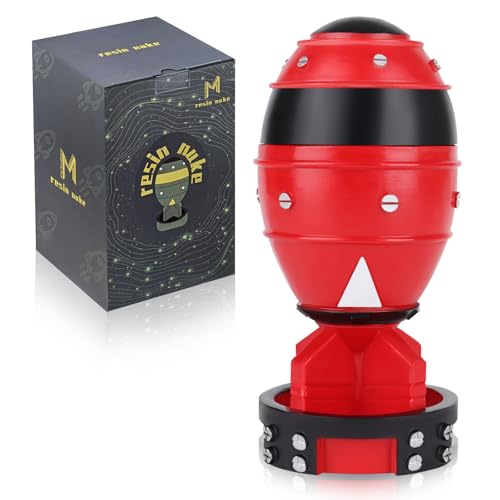Fallout Nuke Statue Mini Nuke Bomb Storage Box Figurines,Fallout Merchandise Nuclear Bomb Collection Gift,Fallout Decor Suitable for Desktop Bookshelf Bedroom (ArmyGreen)