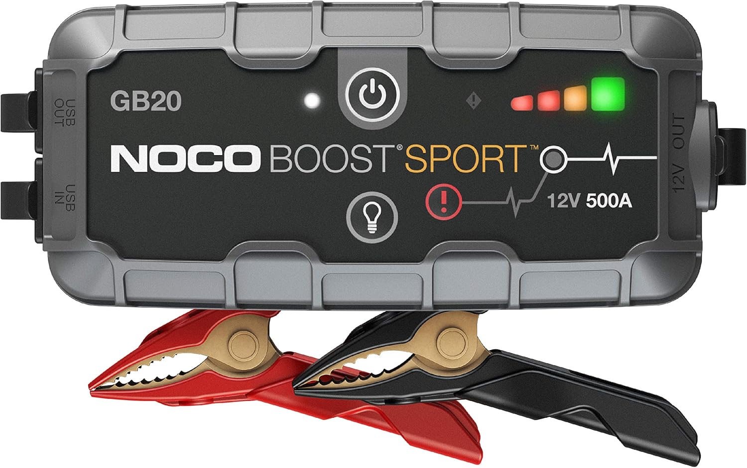 NOCO Boost Sport GB20 500 Amp 12-Volt UltraSafe Lithium Jump Starter Box, Car Battery Booster Pack, Portable Power Bank Charger, and Jumper Cables for Up to 4-Liter Gasoline Engines Pack of 2