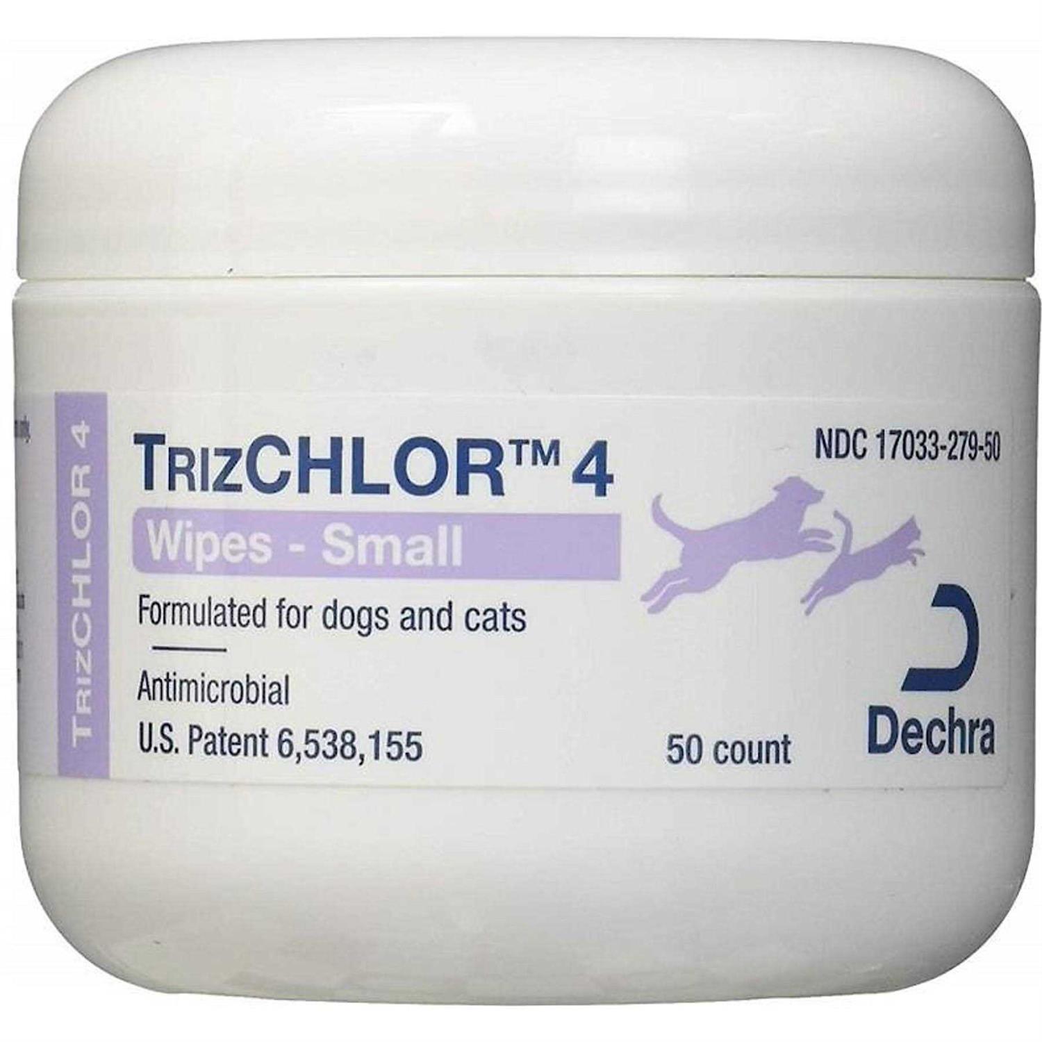 Dechra TrizCHLOR 4 Wipes for Dogs & Cats - Pet Supplies online store
