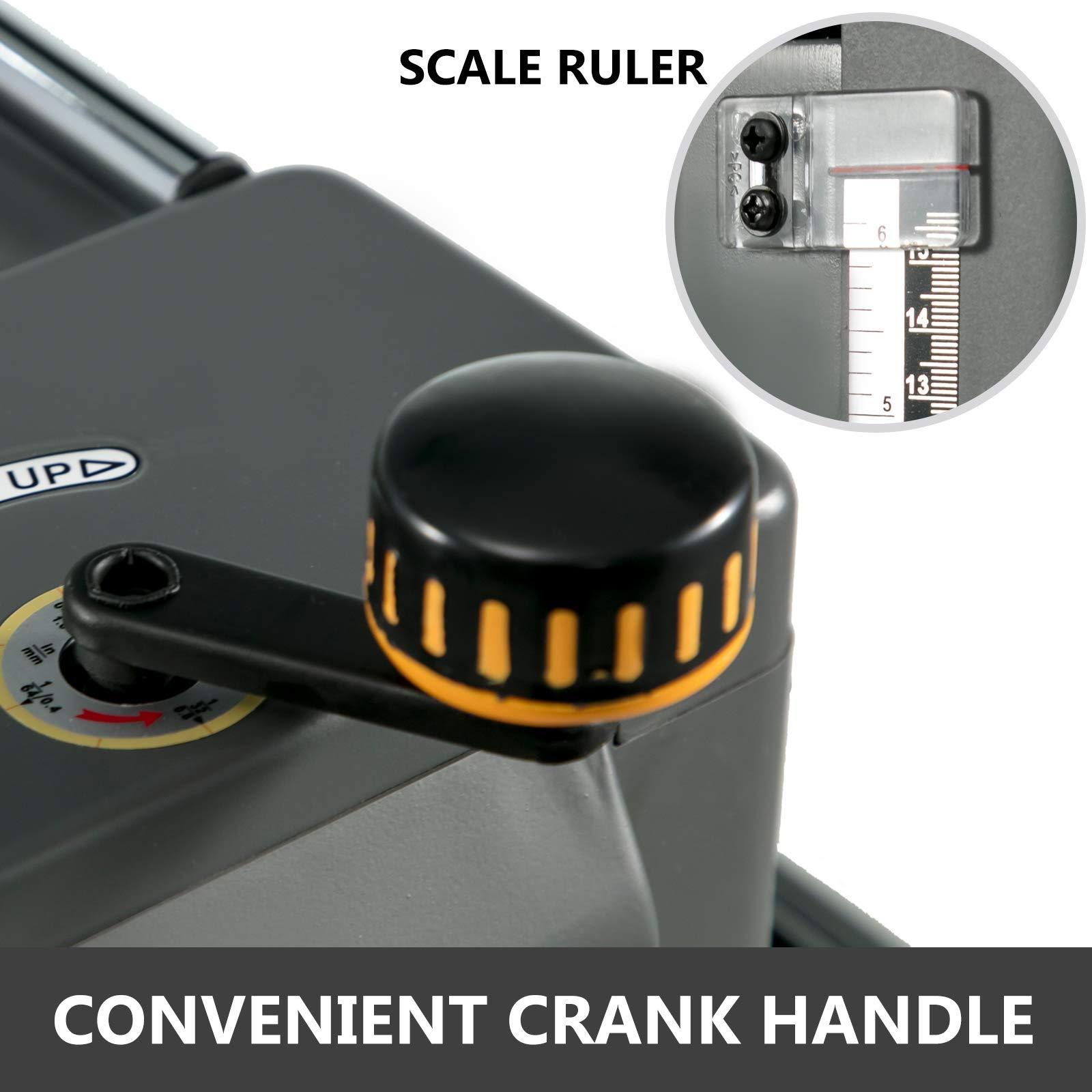 Mophorn Thickness Planer 12.5inch Thickness Planer Woodworking 1500W Double Cutter Benchtop Thickness Planer 15 Amp with Stand H