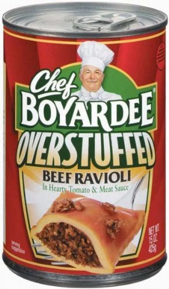 Chef Boyardee, Big Beef Ravioli, Overstuffed, 15oz Can (Pack of 6)