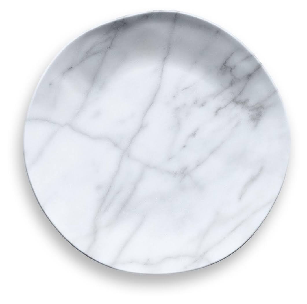 TarHong Carrara Marble Salad Plate (Set of 6), White by Ashley HomeStore