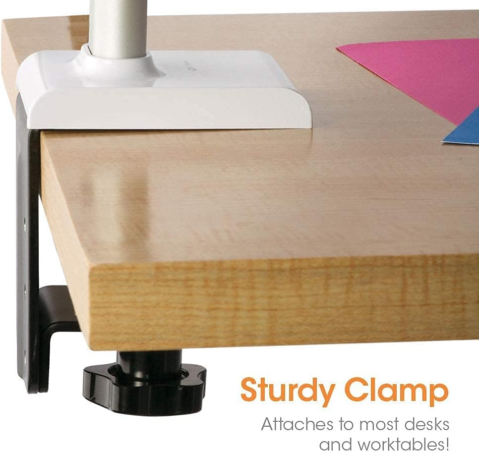 OttLite LED Extra Wide Area Clamp Lamp and Rimless Pendant LED Magnifier - 5 Brightness Settings, Wearable Magnifying Glass, 3X Optical Grade Magnification, LED Illumination, Pocket Magnifier