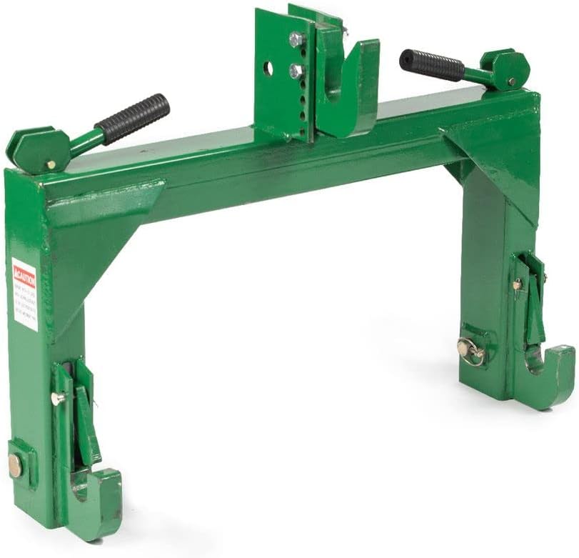 Titan Attachments Quick Hitch Cat 1 and Cat 2, 3 Point Green Steel