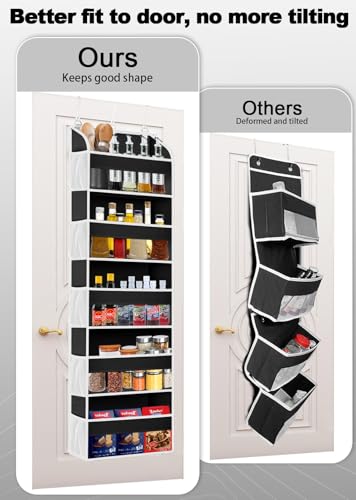 1 Pack Over The Door Storage Organizer with 5 Pockets 10 Mesh Pockets, 44 lbs Weight Capacity Door Hanging Organizers and Storage for Bedroom,Bathroom,Nursery,Kidroom,Babyroom