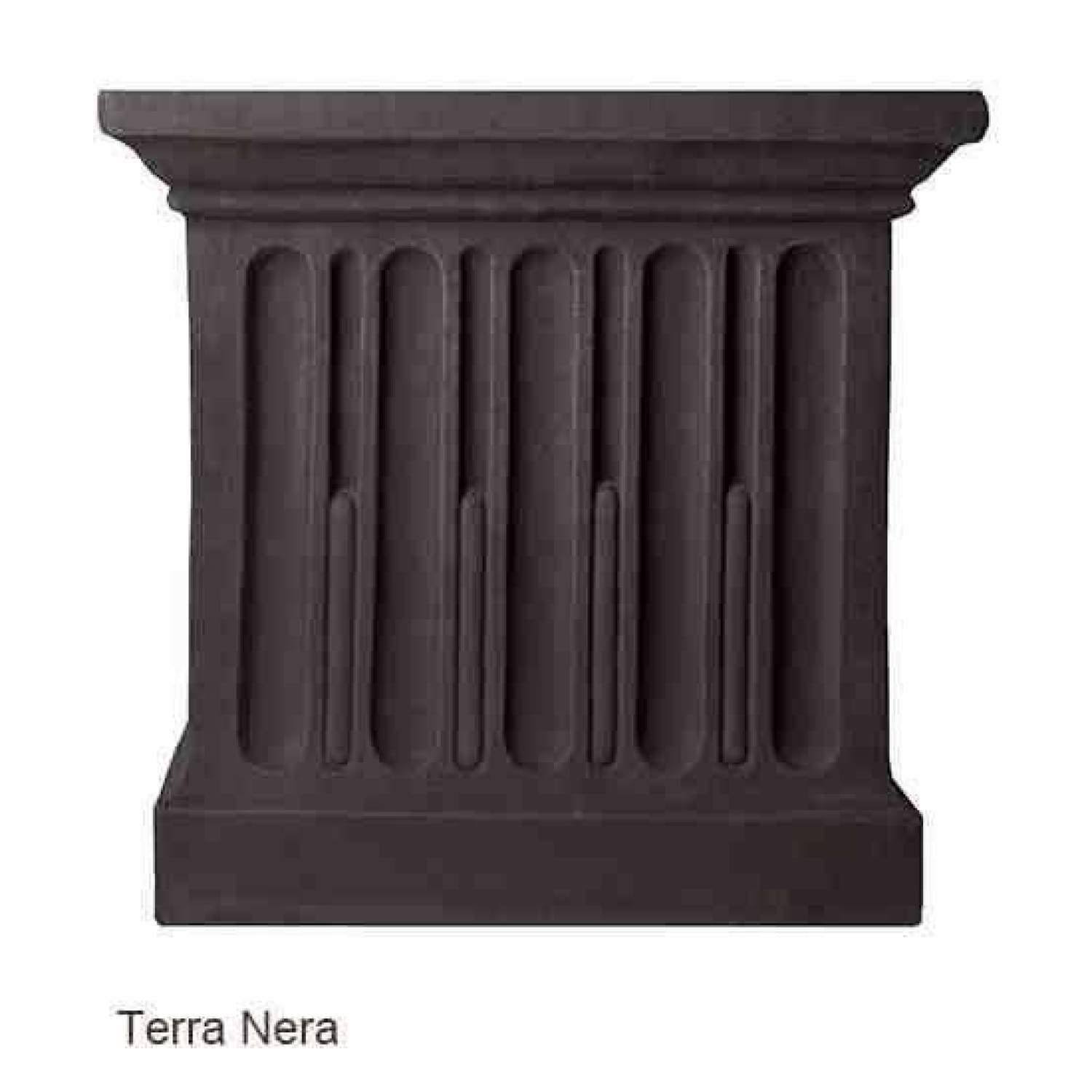 Campania International Yin Yang Brown Stone Pedestal Birdbath