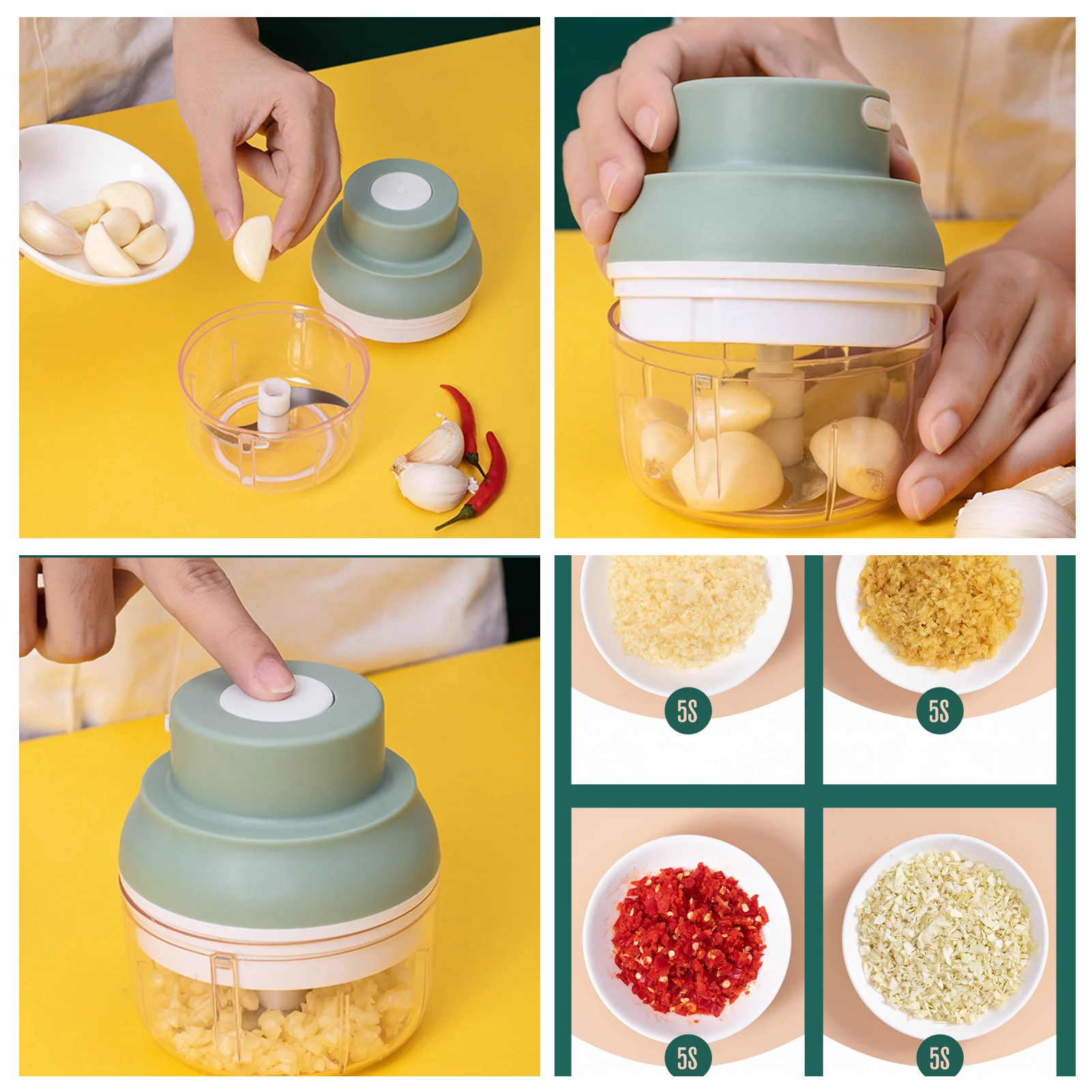 Nebublu Electric Chopper,Salad Boneless Meat Cutter Onions Salad Mincer Cutter USB Wireless Mincer Onions Salad Boneless mewmewcat IUPPA WYAN BUZHI USB Mincer U-SB Aiseely