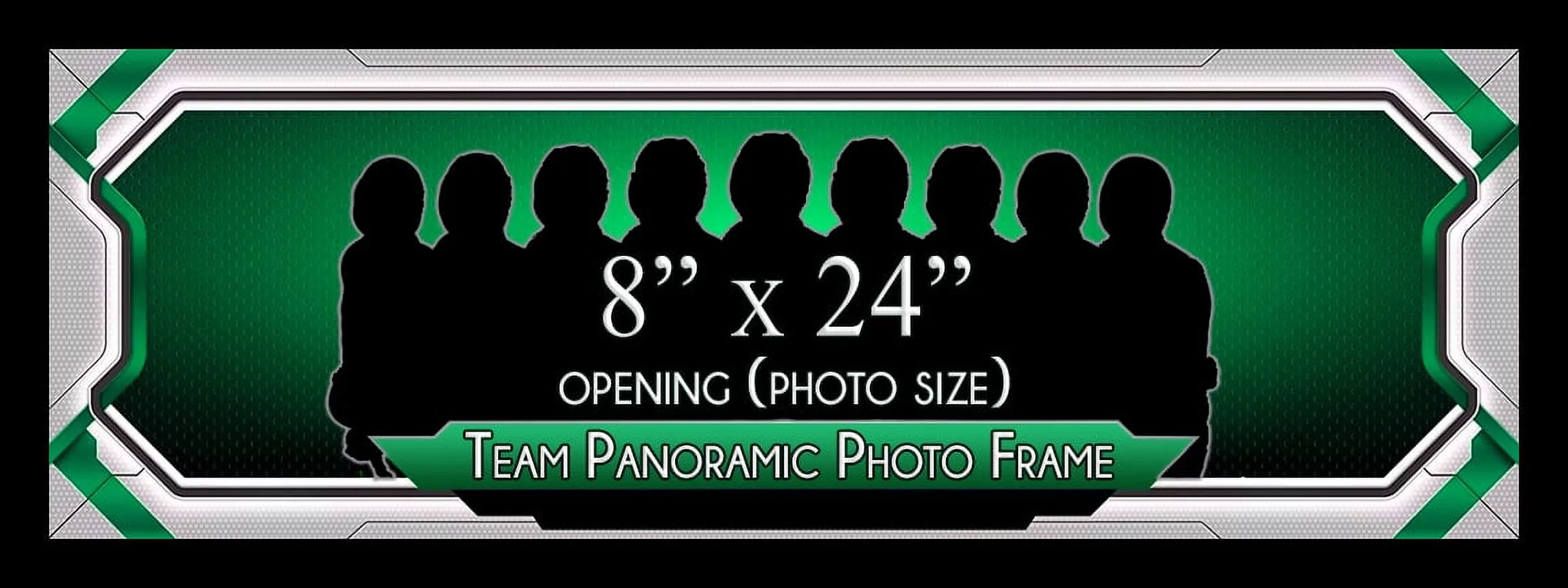 (1) 8x24 - Picture Frame for Team Photos, Panoramic Photos, Puzzles, Photos, Artwork - 1.25
