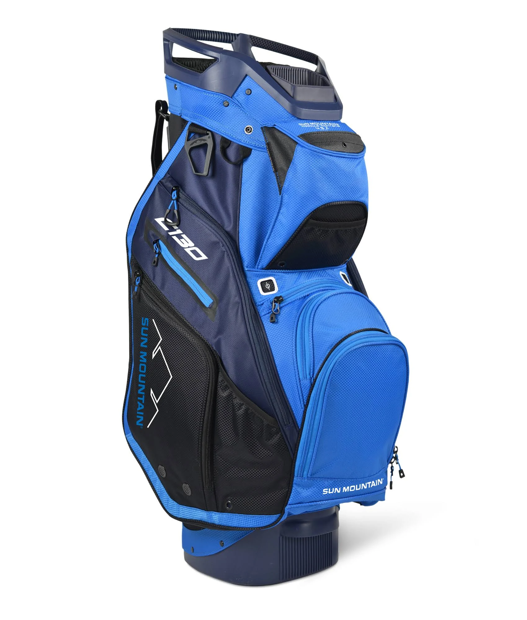 Sun Mountain C-130 Cart Bag - Carbon/Black/Red