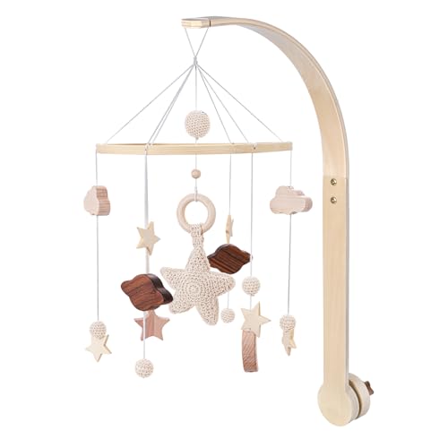 Baby Crib Mobile for Girls - Boho Bee Flower Baby Crib Mobile | Baby Crib Mobile for Bassinet | Nursery Decor Soothe Toy Baby Shower Set for Infant Bedroom Hanging Decoration Toy