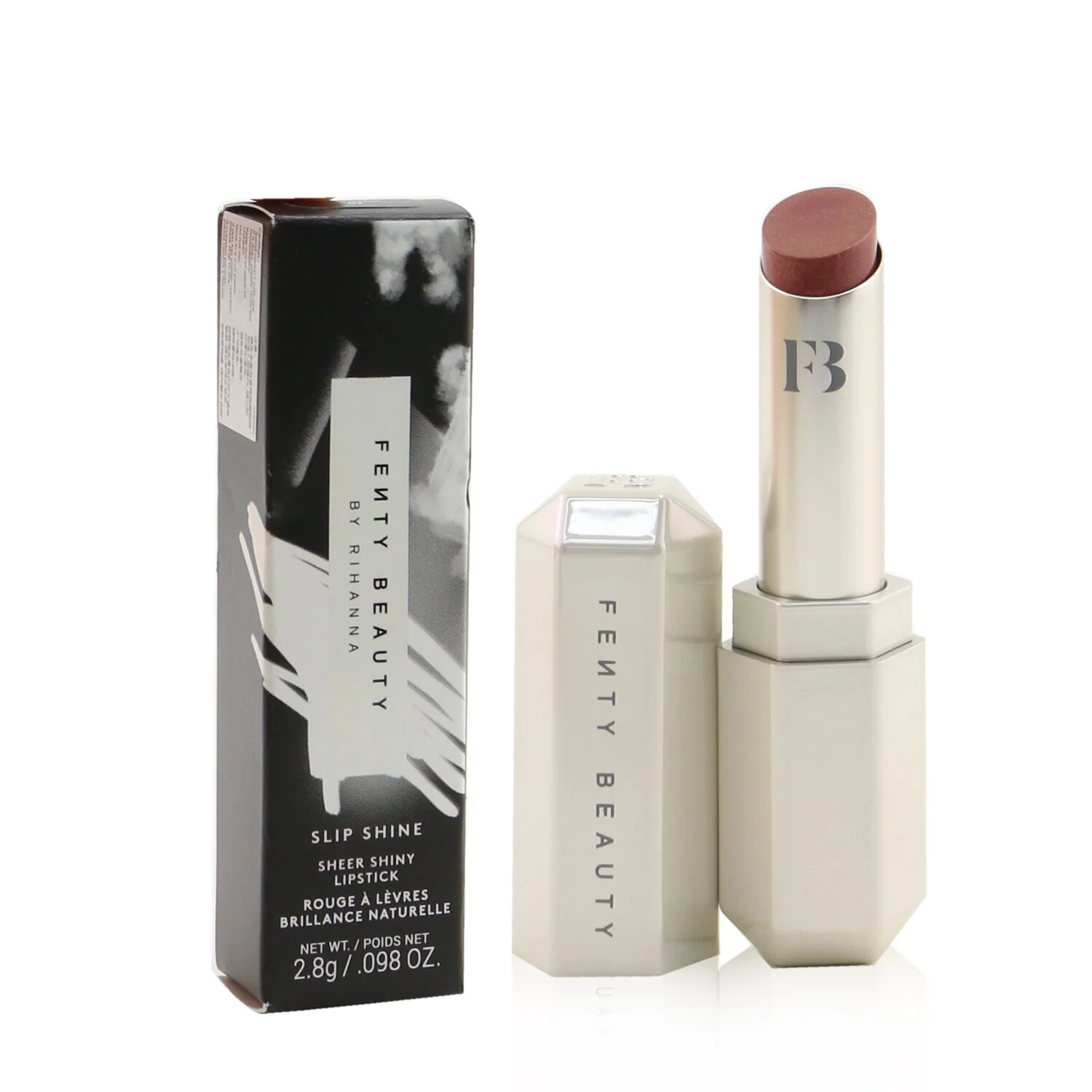 Fenty Beauty by Rihanna Slip Shine Sheer Shiny Lipstick - # 08 Cookies & Cocoa (Cocoa Berry)  2.8g/0.098oz