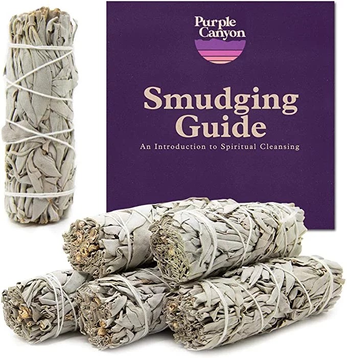 White Sage Bundles - 6 Pack - Sage Smudge Stick for Home Cleansing Incense Healing Meditation and California Smudge Sticks Rituals - 4 inch