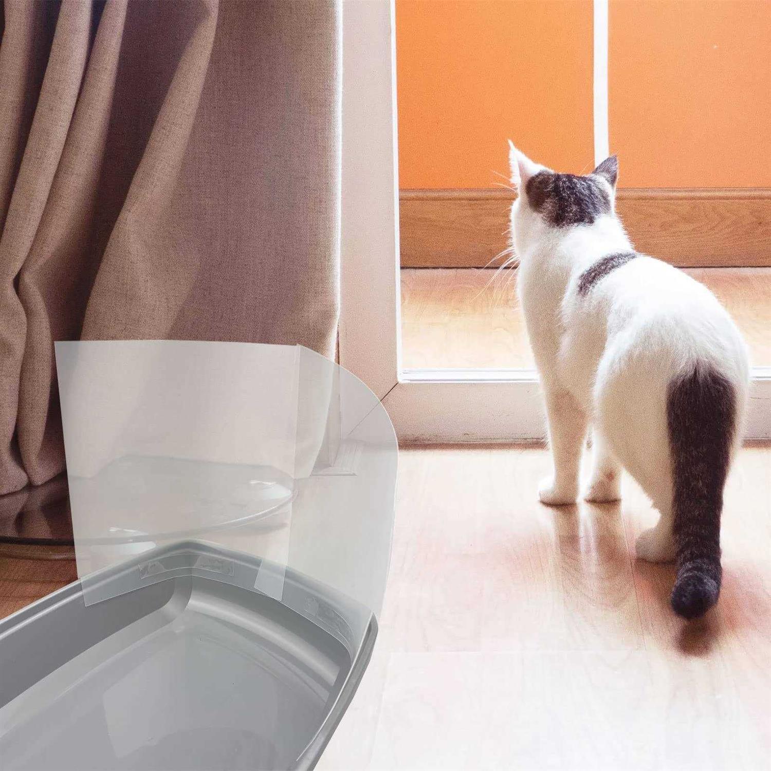 AAiphuwew 3 Pcs Cat Litter Box Pee Shields Easy Clean Anti-Splashing Flexible Litter Pan Pee Shields For Open Top Litter Pan - Pet Supplies online store